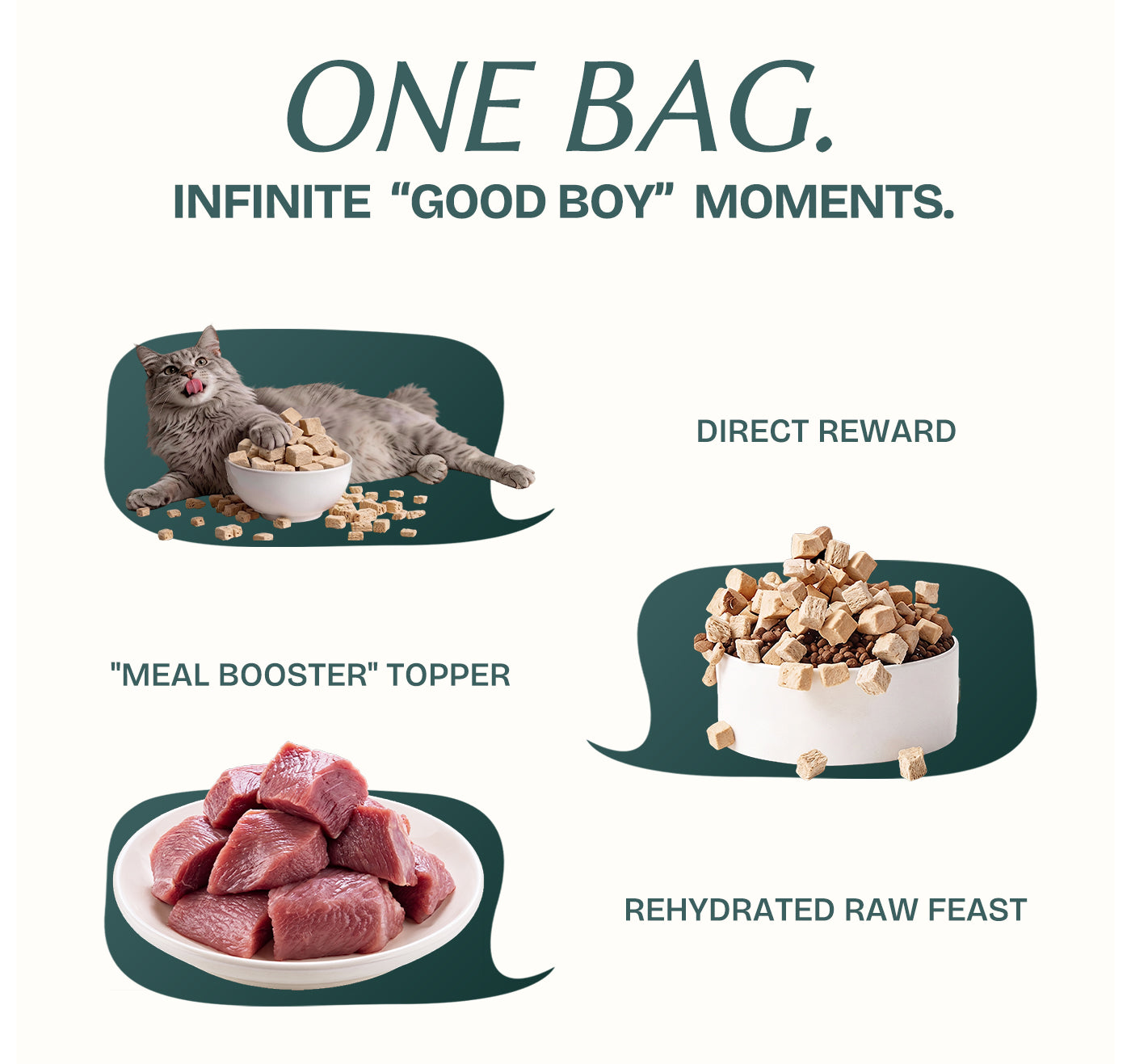 Duck Cubes Single-Ingredient Treats for Cats & Dogs 10oz