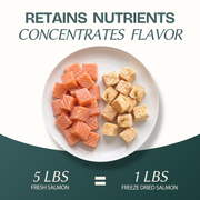 Salmon Cubes Single-Ingredient Treats for Cats & Dogs 10oz