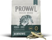 Freeze Dried Minnows Cat & Dog Treats for Training, Healthy High Protein Limited Single Ingredient Pet Food Snacks for Small, Medium, and Large Dogs Cats (Raw Minnows, 8oz)