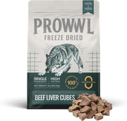 Freeze Dried Beef Liver Cubes Cat & Dog Treats for Training, Healthy High Protein Limited Single Ingredient Pet Food Snacks for Small, Medium, and Large Dogs Cats (Raw Beef Liver Cubes, 3oz)
