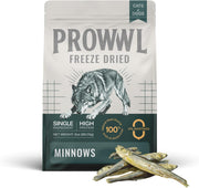 Freeze Dried Minnows Cat & Dog Treats for Training, Healthy High Protein Limited Single Ingredient Pet Food Snacks for Small, Medium, and Large Dogs Cats (Raw Minnows, 3oz)