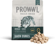 Freeze Dried Duck Cubes Cat & Dog Treats for Training, Healthy High Protein Limited Single Ingredient Pet Food Snacks for Small, Medium, and Large Dogs Cats (Raw Duck Cubes, 10oz)