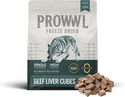 Freeze Dried Beef Liver Cubes Cat & Dog Treats for Training, Healthy High Protein Limited Single Ingredient Pet Food Snacks for Small, Medium, and Large Dogs Cats (Raw Beef Liver Cubes, 10oz)