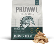 Freeze Dried Chicken Heart Cat & Dog Treats for Training, Healthy High Protein Limited Single Ingredient Pet Food Snacks for Small, Medium, and Large Dogs Cats (Raw Chicken Heart Cubes, 8oz)