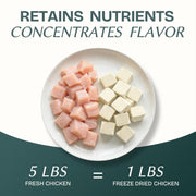 PROWWL Freeze Dried Chicken Cubes Cat & Dog Treats for Training, Healthy High Protein Limited Single Ingredient Pet Food Snacks for Small, Medium, and Large Dogs Cats (Raw Chicken Breast Cubes, 10oz)