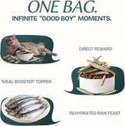 Freeze Dried Minnows Cat & Dog Treats for Training, Healthy High Protein Limited Single Ingredient Pet Food Snacks for Small, Medium, and Large Dogs Cats (Raw Minnows, 3oz)