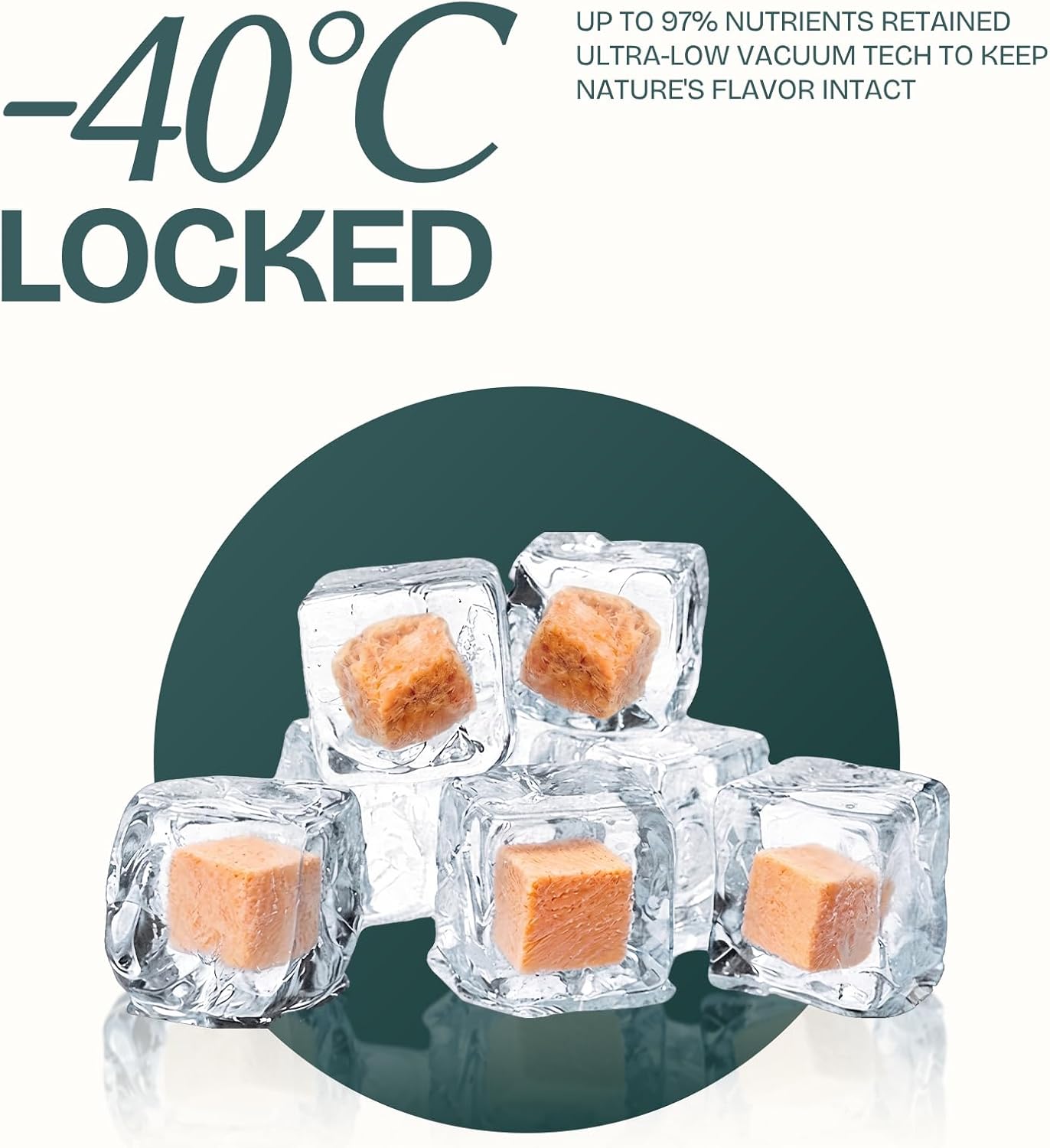 Freeze Dried Salmon Cubes Cat & Dog Treats for Training, Healthy High Protein Limited Single Ingredient Pet Food Snacks for Small, Medium, and Large Dogs Cats (Raw Salmon Cubes, 3oz)