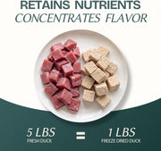 Freeze Dried Duck Cubes Cat & Dog Treats for Training, Healthy High Protein Limited Single Ingredient Pet Food Snacks for Small, Medium, and Large Dogs Cats (Raw Duck Cubes, 10oz)