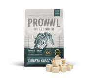 PROWWL Freeze-Dried Chicken Cubes 3 oz package with real chicken treat cubes for dogs and cats