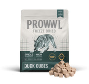 PROWWL Freeze-Dried Duck Cubes 10 oz package with real duck treat cubes for dogs and cats