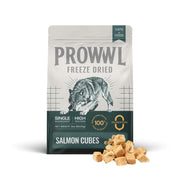 PROWWL Freeze-Dried Salmon Cubes 3 oz package with real salmon treat cubes for dogs and cats